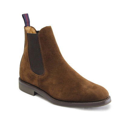 Sanders Liam Chelsea Boot Polo Snuff Suede