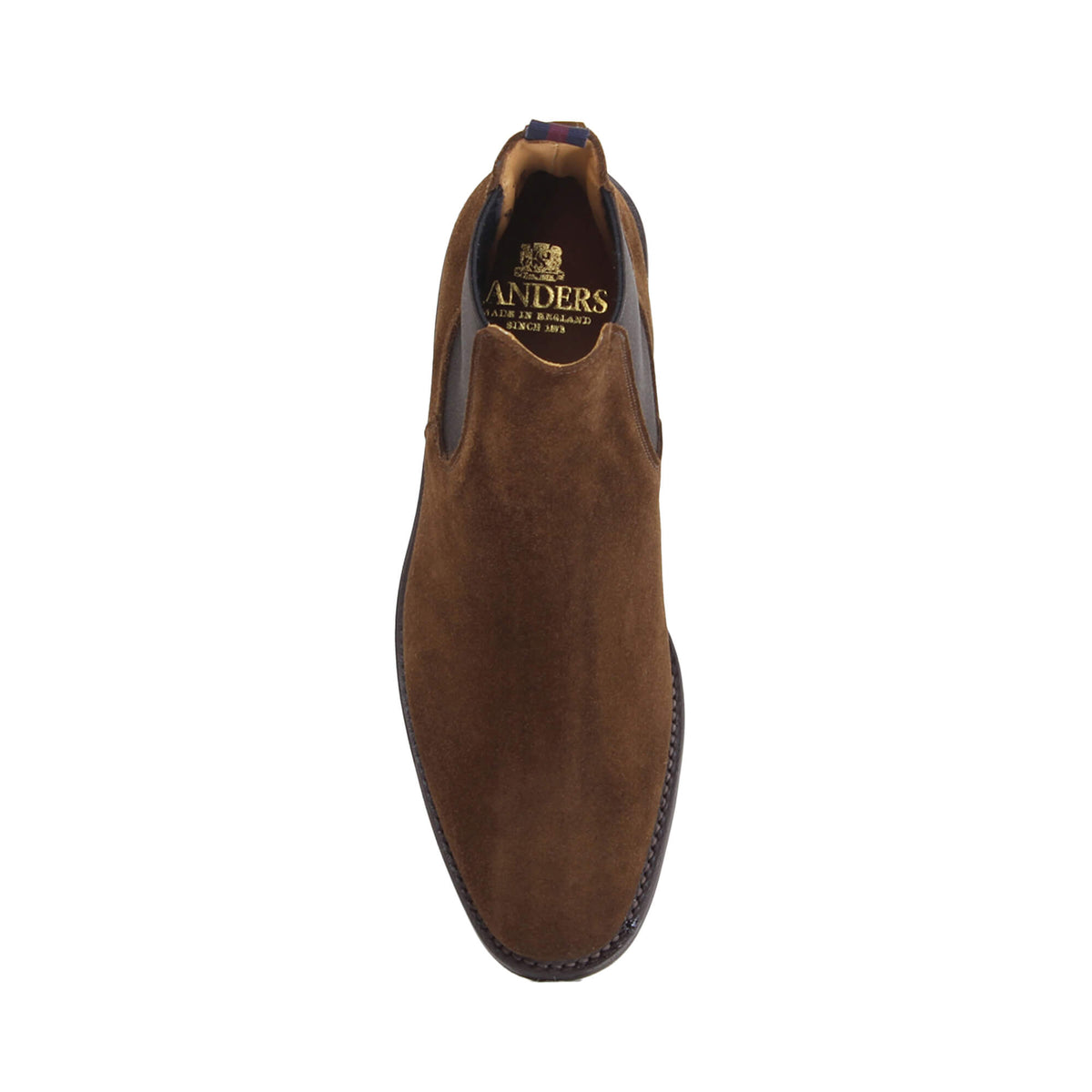 Sanders Liam Chelsea Boot Polo Snuff Suede