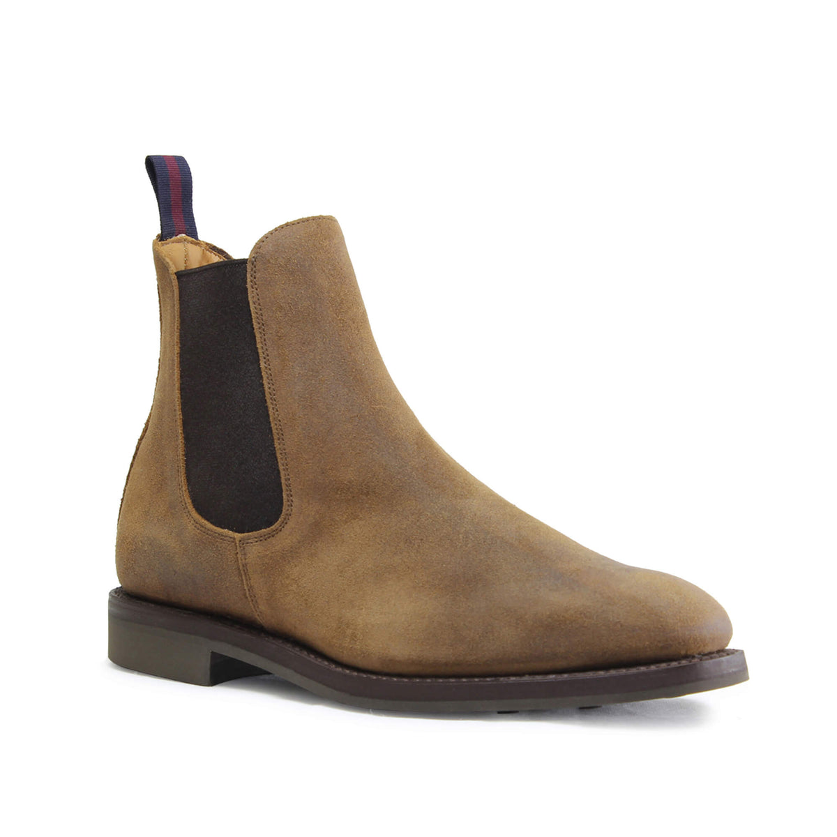 Sanders Liam Chelsea Boot Snuff Waxed Suede