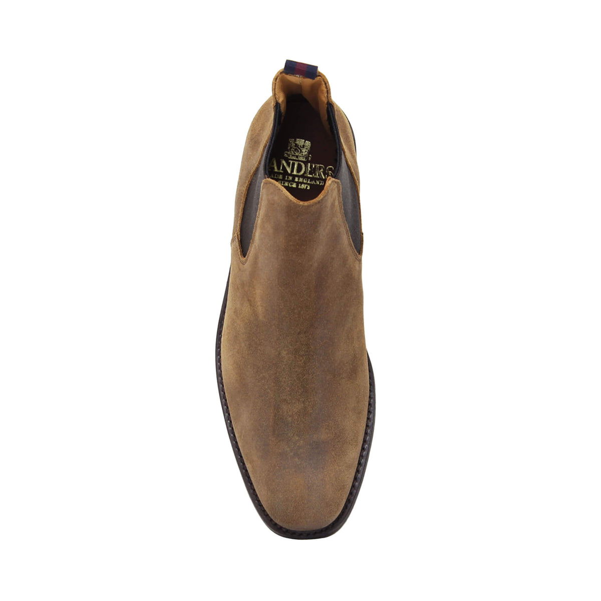 Sanders Liam Chelsea Boot Snuff Waxed Suede