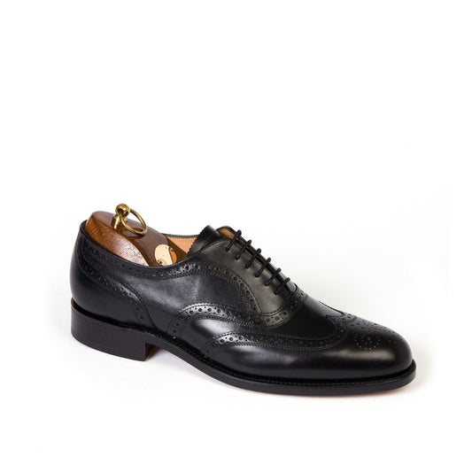Sanders London Brogue Oxford Black