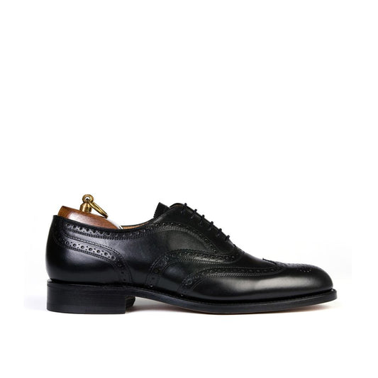 Sanders London Brogue Oxford Black