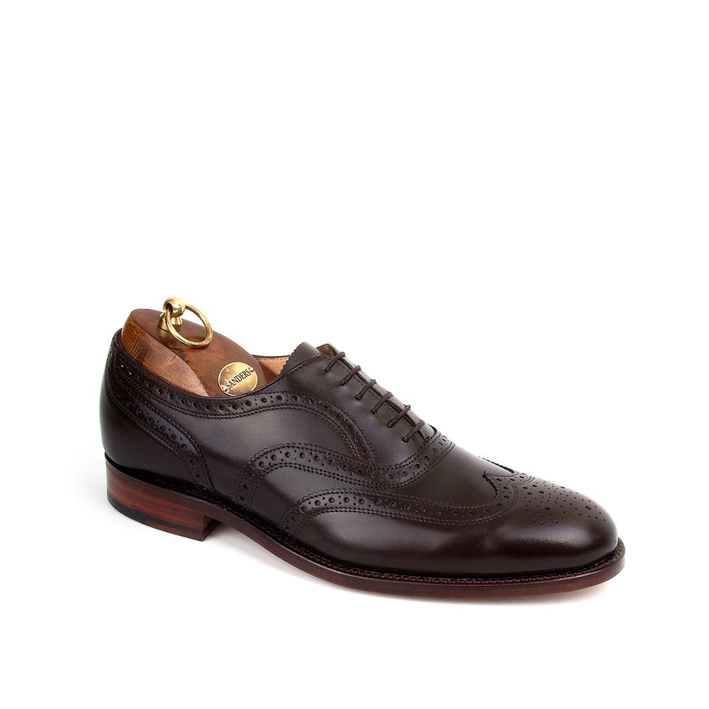 Sanders London Brogue Oxford Ebony