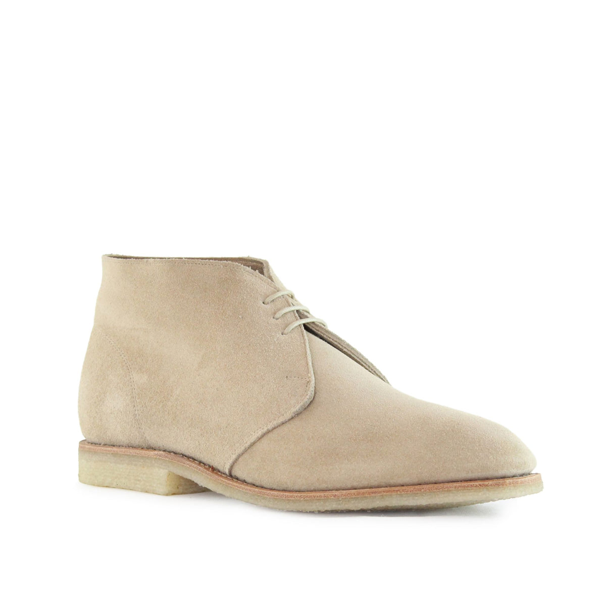 Sanders Marvin Unlined Chukka Boot Milkshake Suede