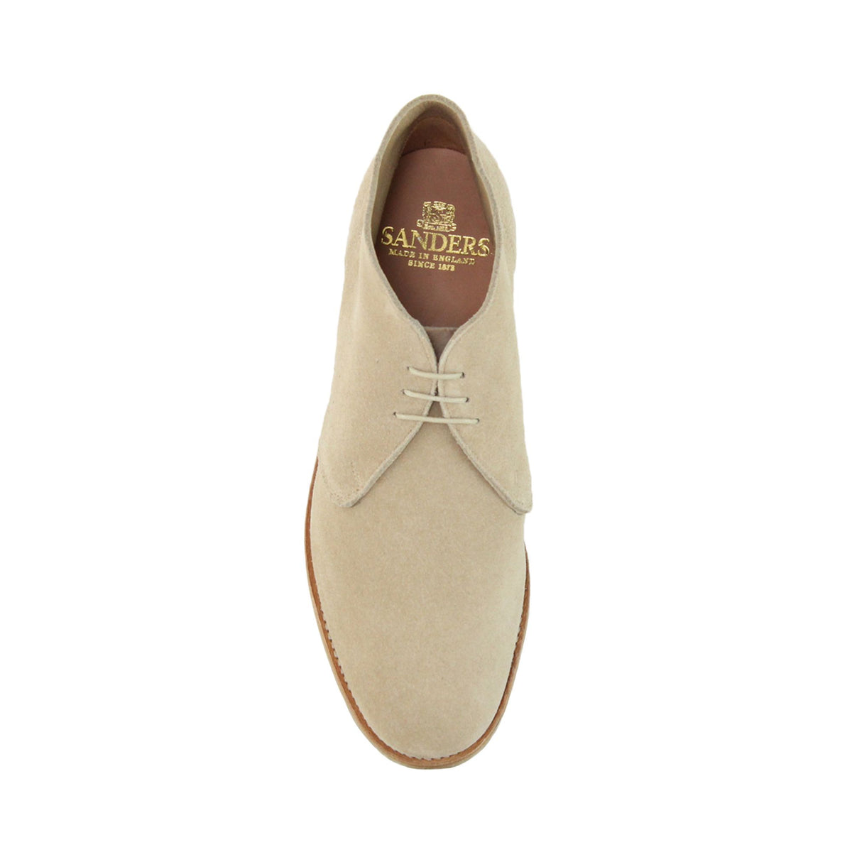 Sanders Marvin Unlined Chukka Boot Milkshake Suede