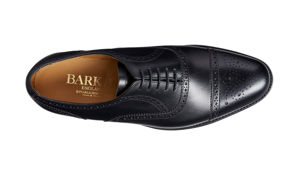 Barker Mirfield Semi Brogue Black Calf