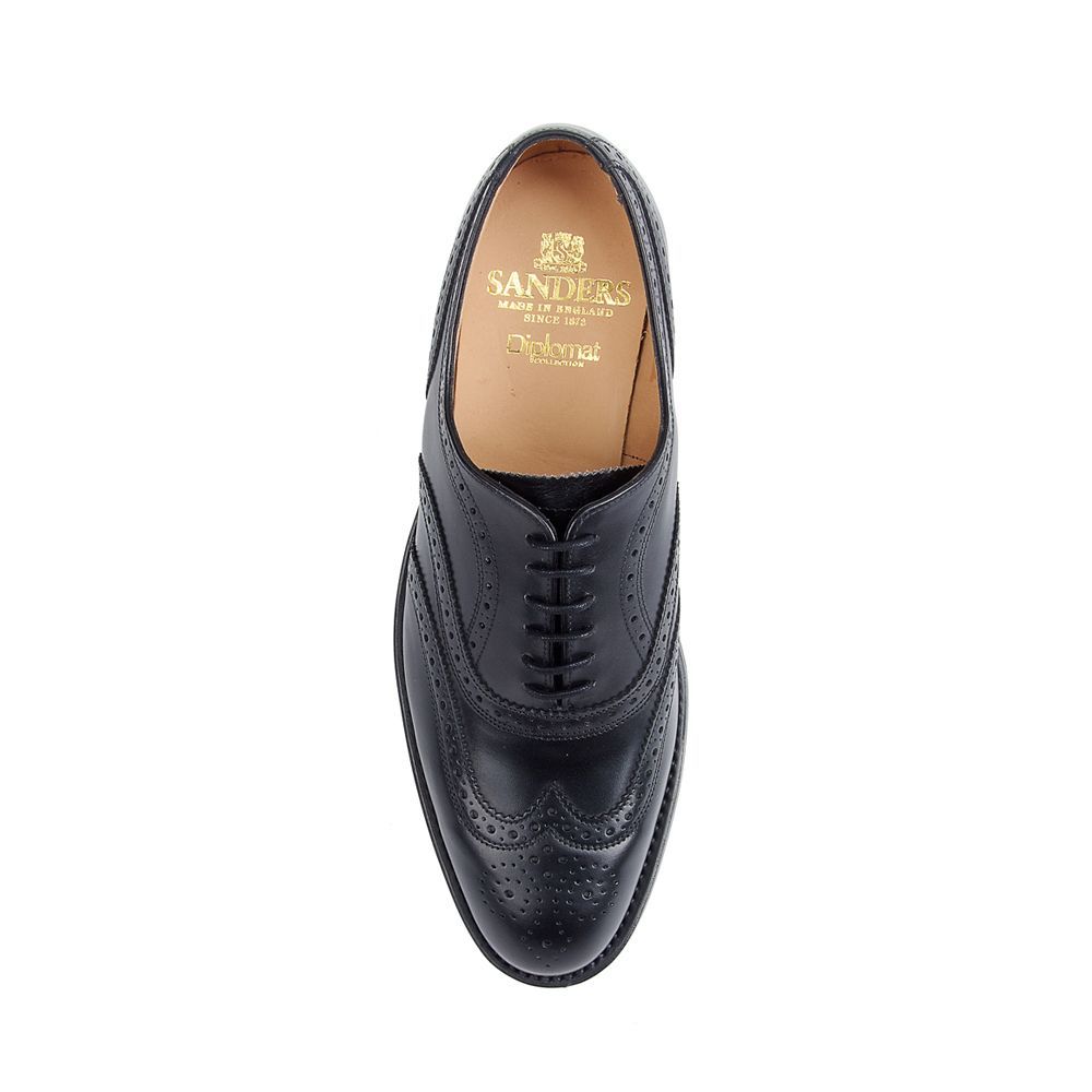 Sanders Oslo Brogue Oxford Black