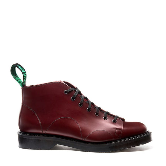 Solovair Hi Shine 7 Eyelet Monkey Boot Oxblood