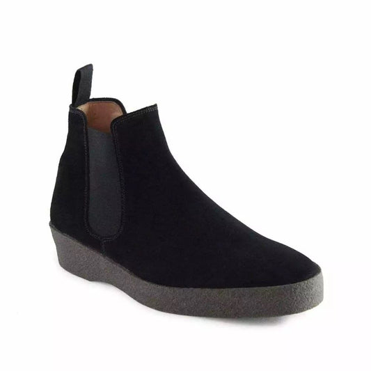 Factory Seconds Sanders Adam Black Suede Chelsea Boot