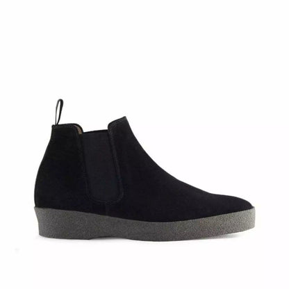 Factory Seconds Sanders Adam Black Suede Chelsea Boot