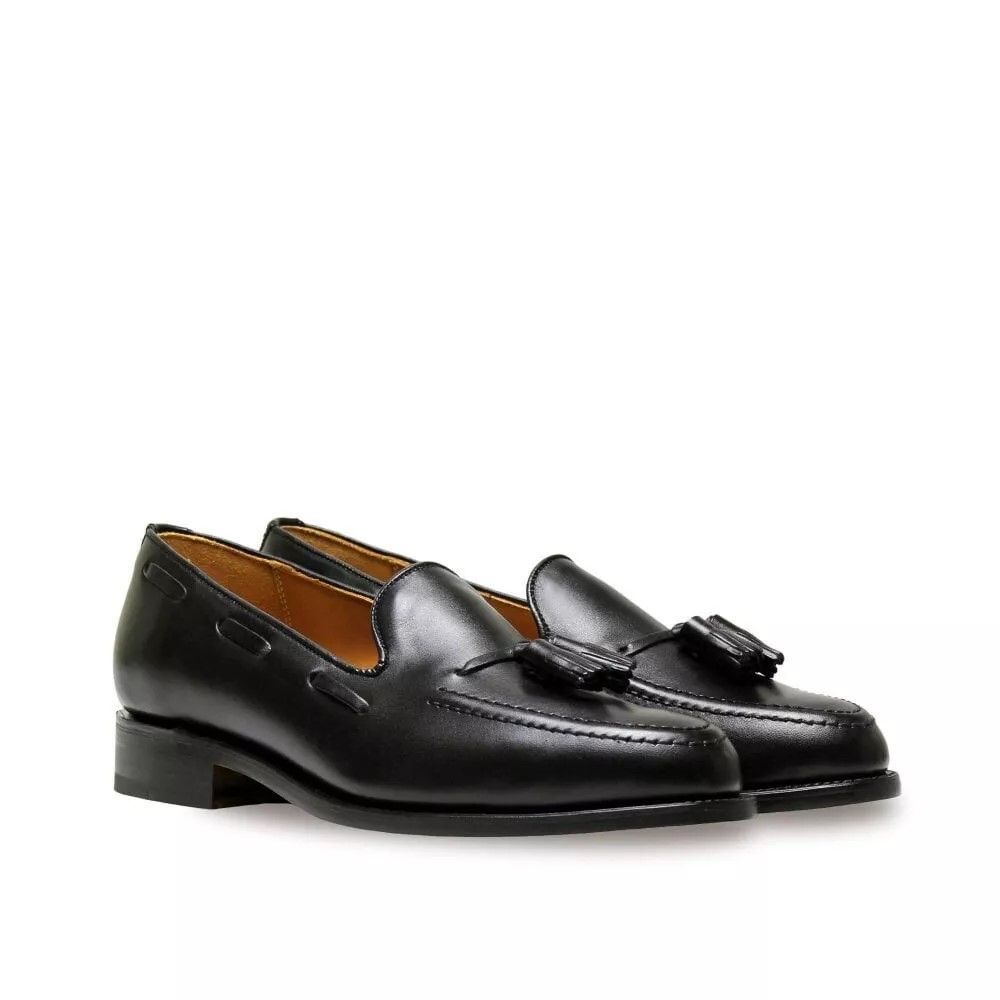 Factory Seconds Sanders Finchley Tassel Loafers Black