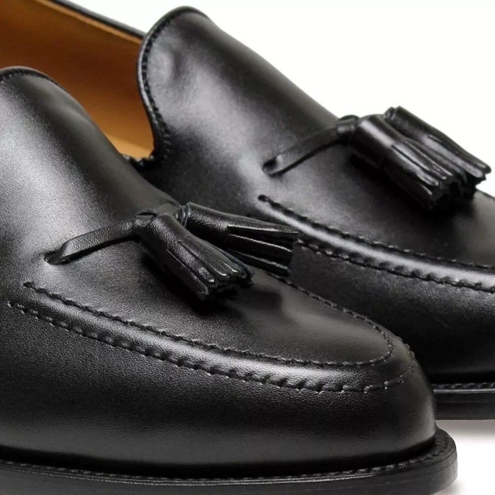 Factory Seconds Sanders Finchley Tassel Loafers Black
