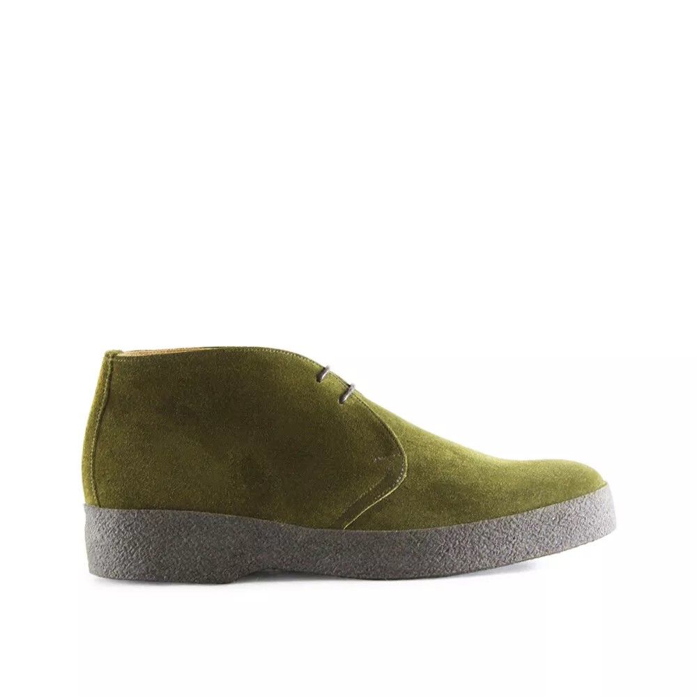 Factory Seconds Sanders Hi Top Moss Green Suede Chukka Boot