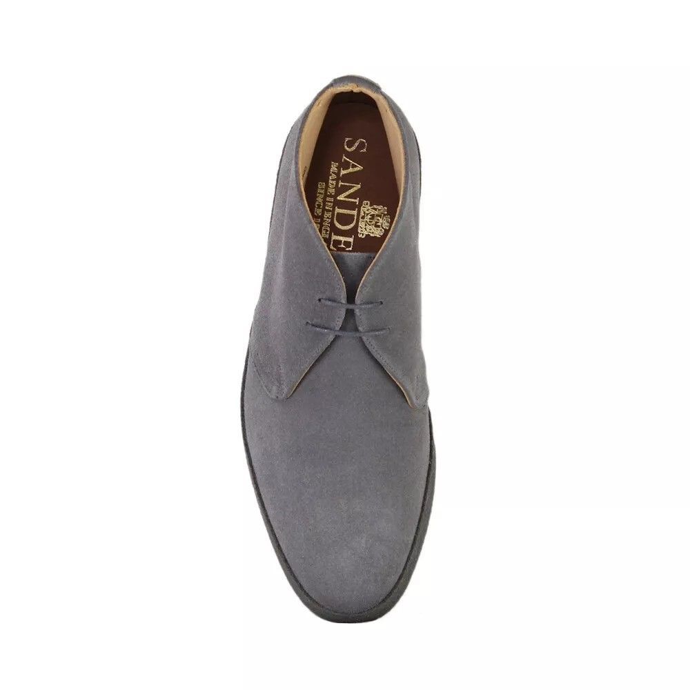 Factory Seconds Sanders Hi Top Grey Suede Chukka Boot