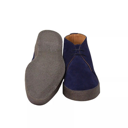 Factory Seconds Sanders Hi Top Navy Suede Chukka Boot
