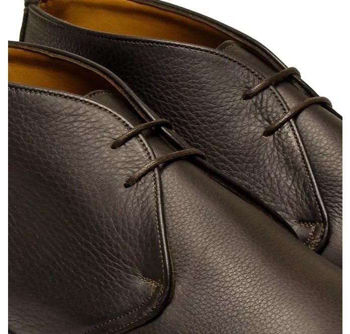Factory Seconds Sanders Hi Top Savage Brown Grain Chukka Boot