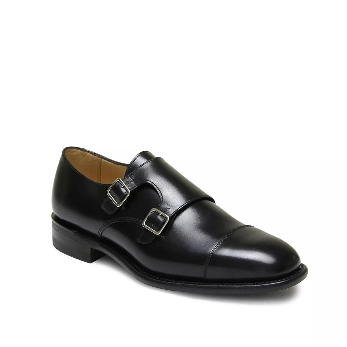 Factory Seconds Sanders Military Collection Double Monk Shoes Style 1967B Black