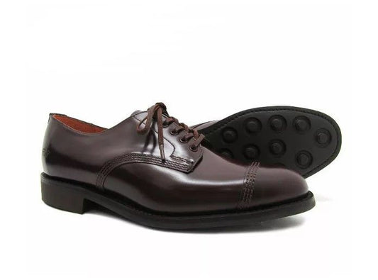 Factory Seconds Sanders Military Derby Shoes 1128R Dark Burgundy