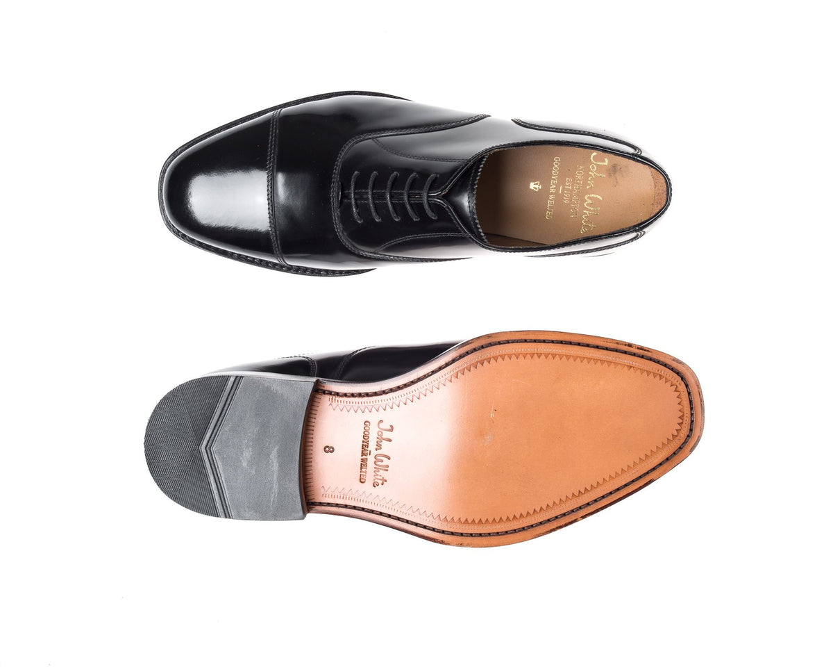John White Sergeant Capped Oxford Black