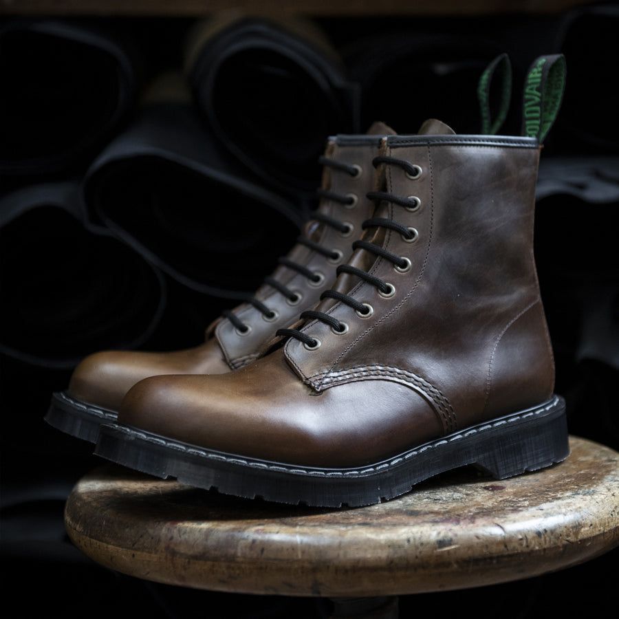 Solovair 8 Eye Derby Boot Gaucho Crazy Horse
