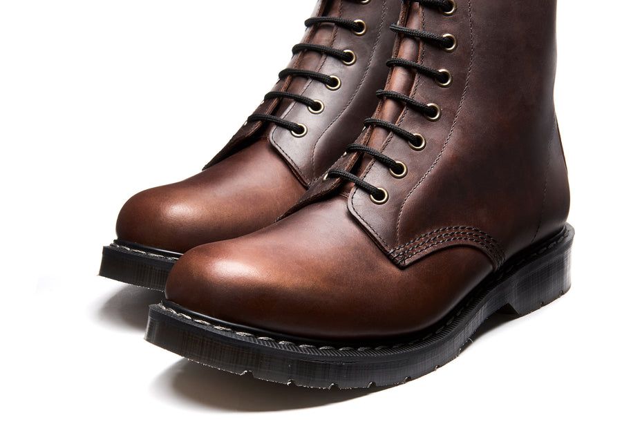 Solovair 8 Eye Derby Boot Gaucho Crazy Horse