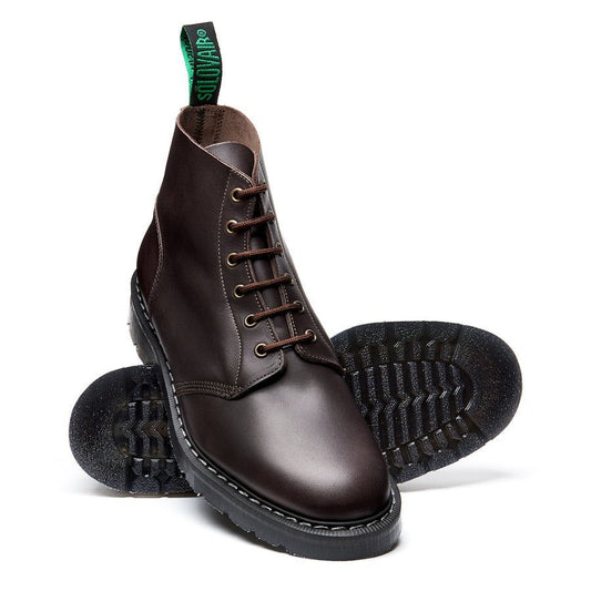Solovair Greasy 6 Eye Astronaut Boot Brown