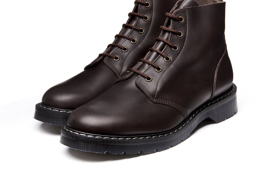 Solovair Greasy 6 Eye Astronaut Boot Brown