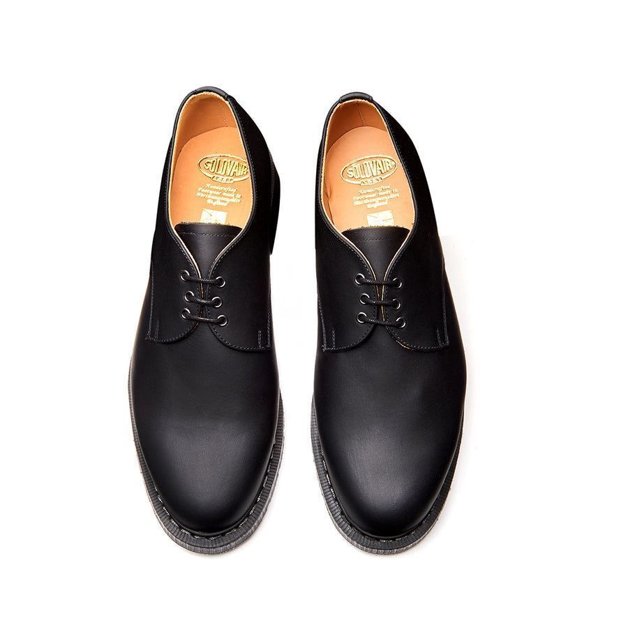 Solovair Greasy Gibson Shoe Black