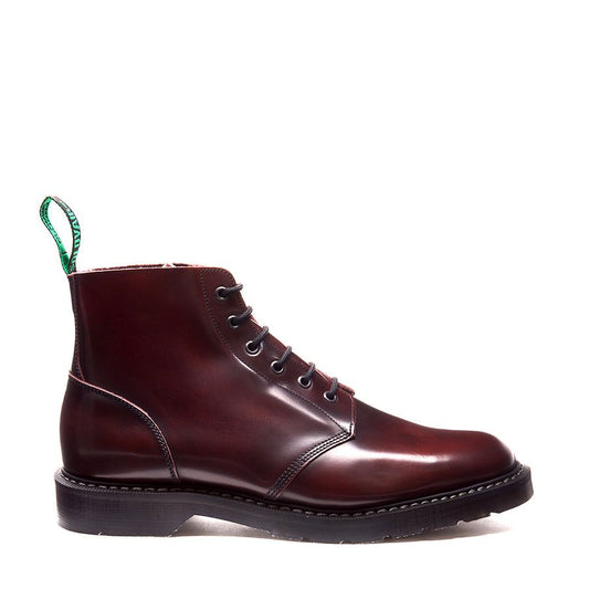Solovair Rub Off 6 Eye Astronaut Boot Burgundy
