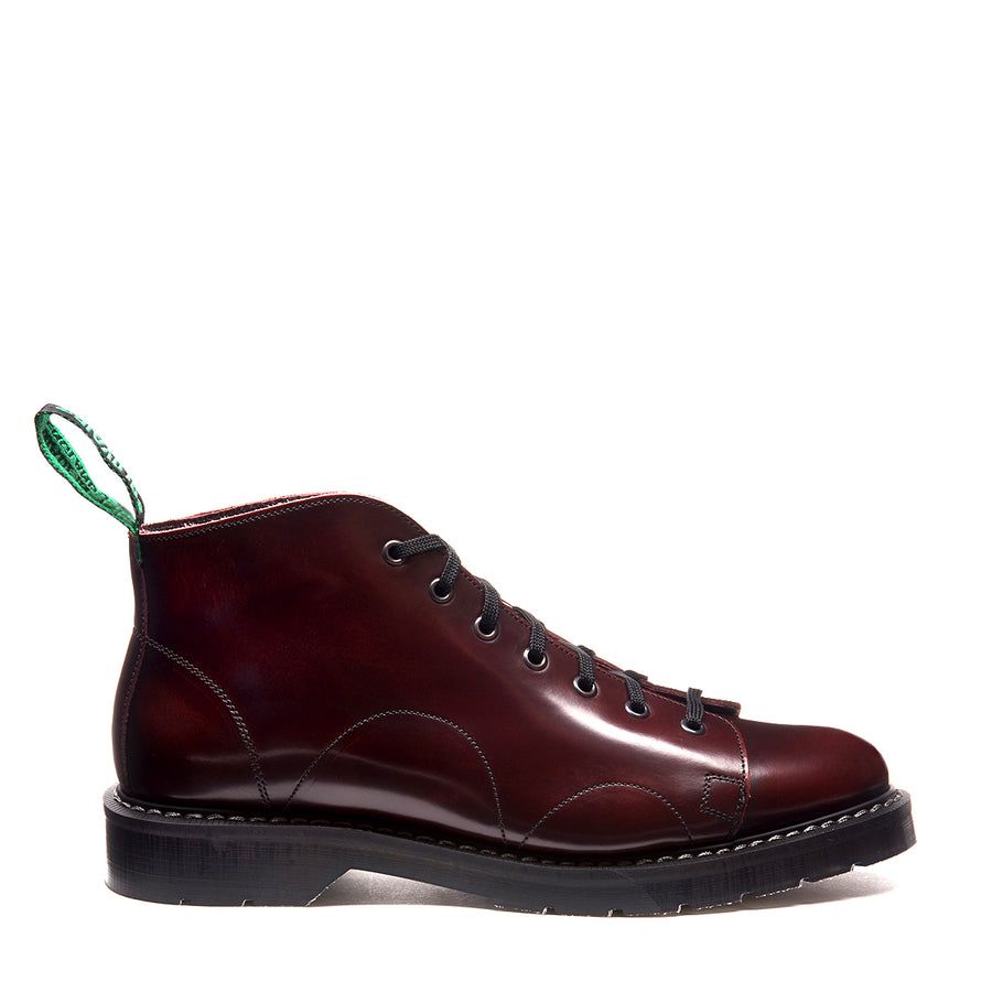 Solovair Rub Off Monkey Boot Burgundy