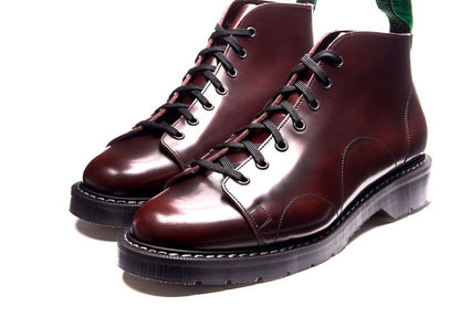Solovair Rub Off Monkey Boot Burgundy