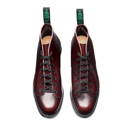 Solovair Rub Off Monkey Boot Burgundy