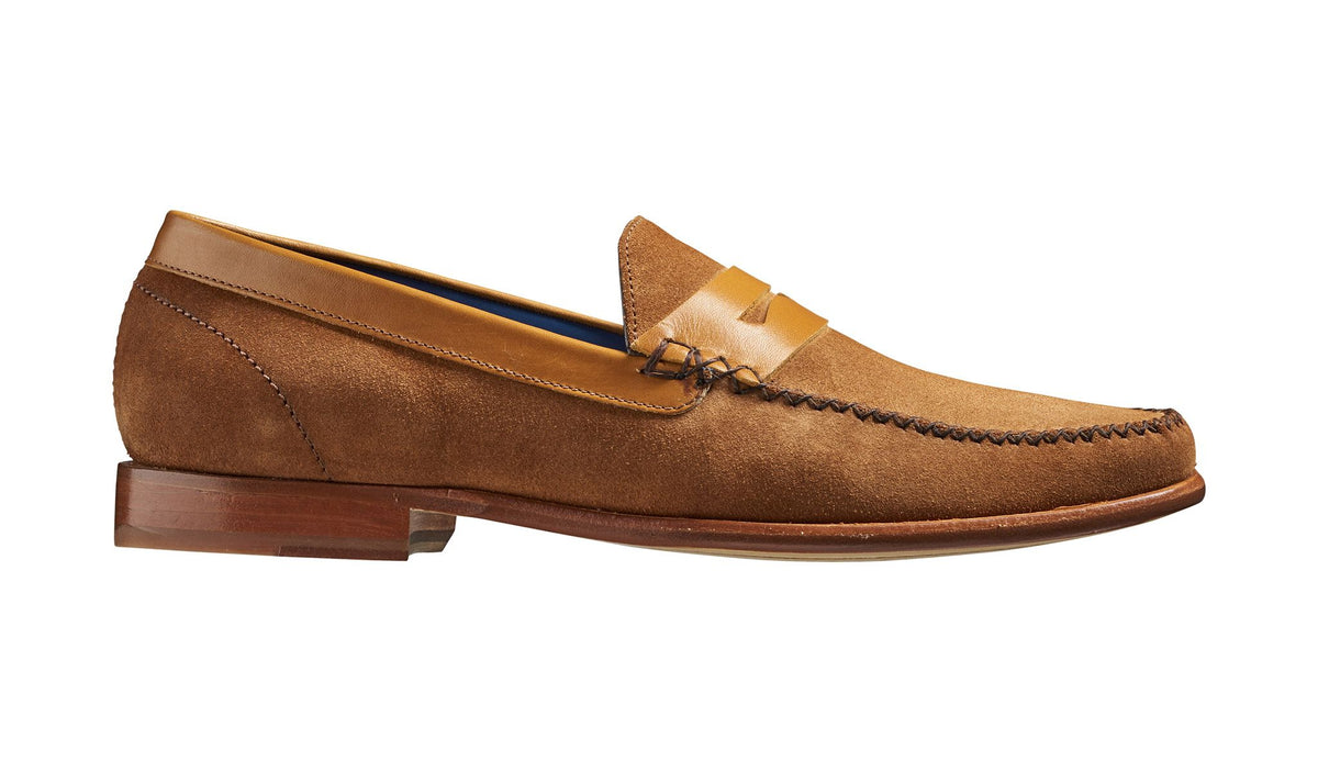 Barker William Loafer Camel Suede Cedar