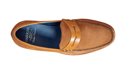 Barker William Loafer Camel Suede Cedar