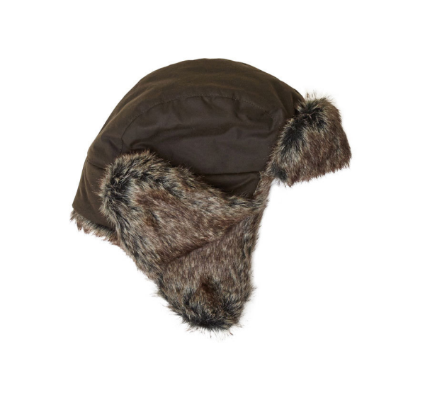 Barbour Wax Grasmere Trapper Hat Brown