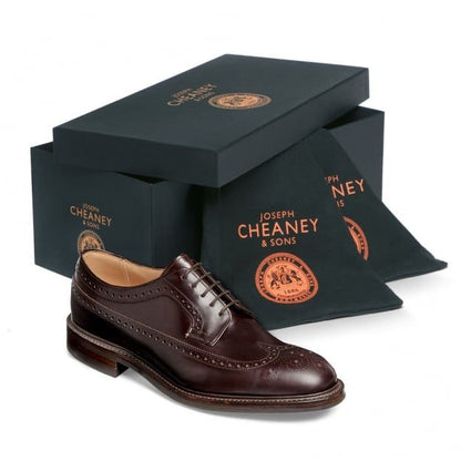Cheaney Oliver II R Long Wing Coaching Calf Brogue Burgundy