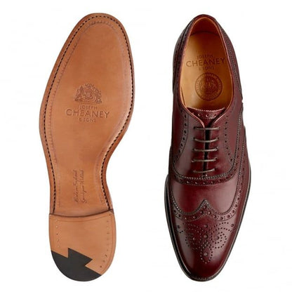Cheaney Broad II Oxford Wingcap Calf Leather Brogue Burgundy