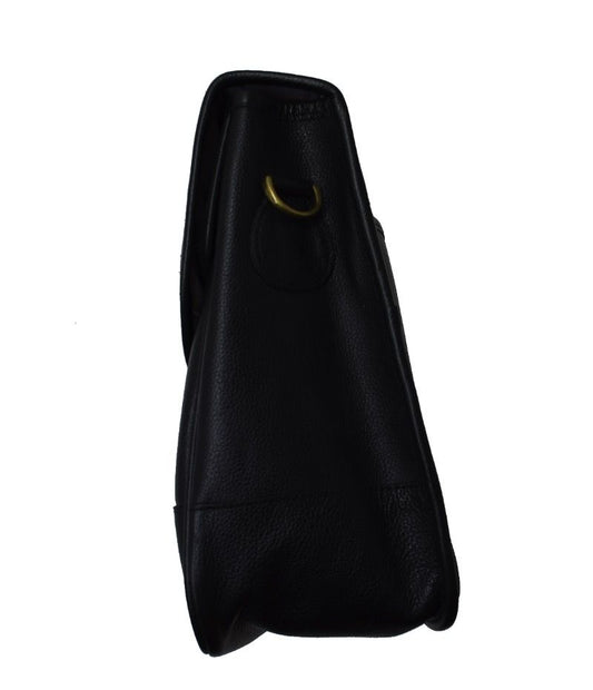 Barbour Leather Briefcase Black