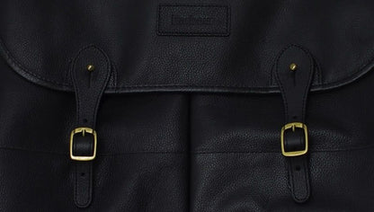 Barbour Leather Briefcase Black