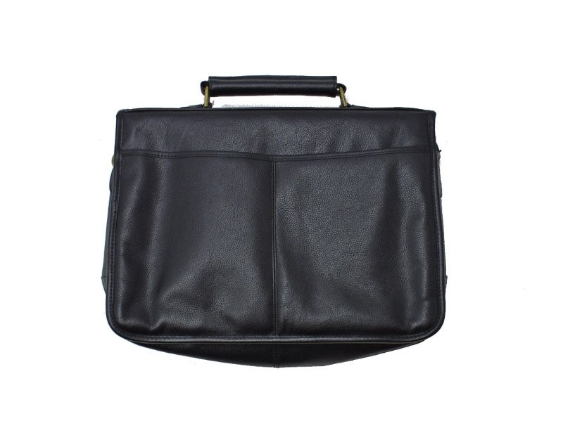 Barbour Leather Briefcase Black