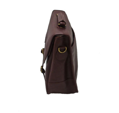 Barbour Leather Briefcase Dark Brown