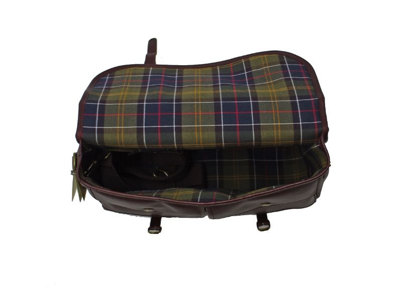 Barbour Leather Briefcase Dark Brown