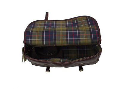 Barbour Leather Briefcase Dark Brown
