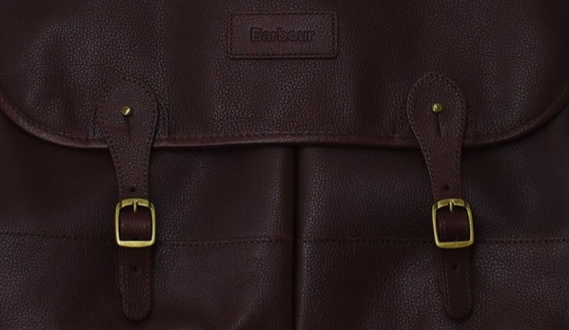 Barbour Leather Briefcase Dark Brown