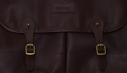 Barbour Leather Briefcase Dark Brown