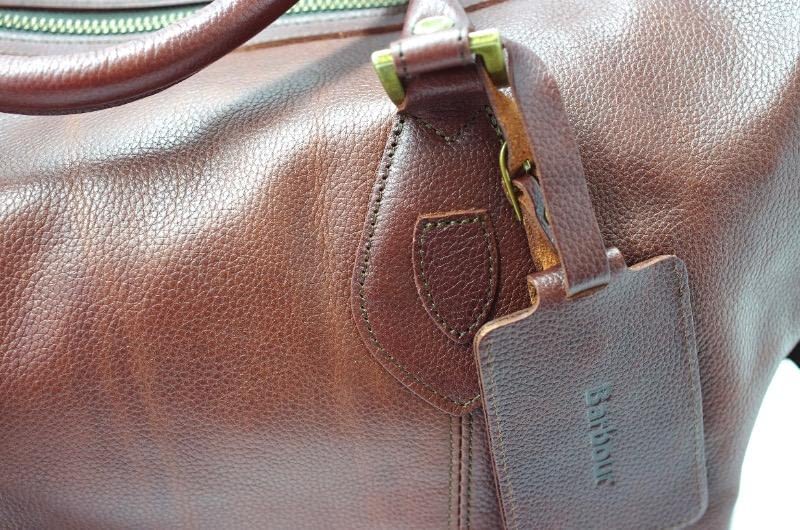 Barbour Leather Medium Travel Explorer Bag Brown