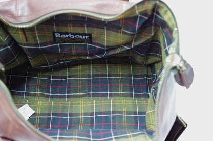 Barbour Leather Medium Travel Explorer Bag Brown