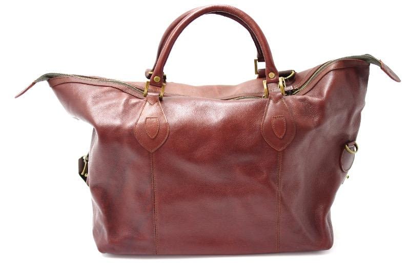 Barbour Leather Medium Travel Explorer Bag Brown