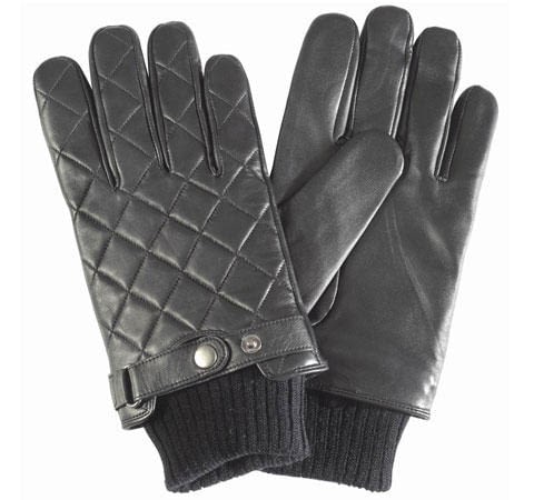 Barbour Quilted Gloves Black