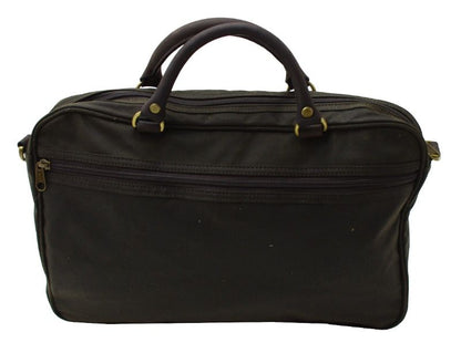 Barbour Wax And Leather Briefcase Olive